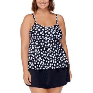 NWoT Island Escapes Women's Square Neck Underwire Tankini Sz 16W-18W $60 LLL428